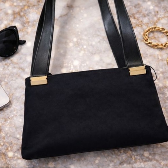 Salvatore Ferragamo Handbags - Salvatore Ferragamo Vintage Black Nylon Shoulder Bag – Made in Italy